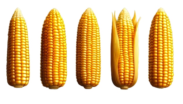 three corn pictures of the same corn