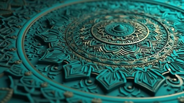 Three dimensional Extruded Mandala Design