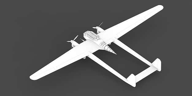 Three-dimensional model of the bomber aircraft of the second world war