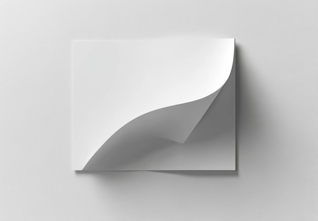 Photo three dimensional rendering of a squared sticker mockup