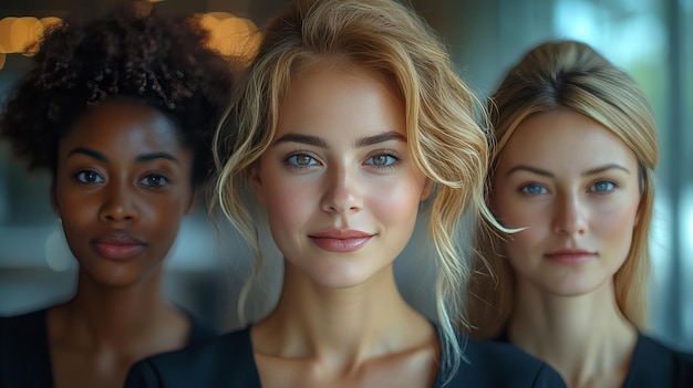 Three Female Business Professionals in Business Center