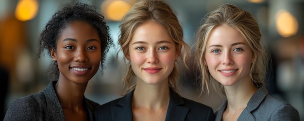 Three Female Business Professionals in Business Center