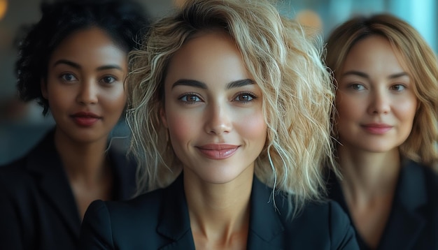 Three Female Business Professionals in Business Center