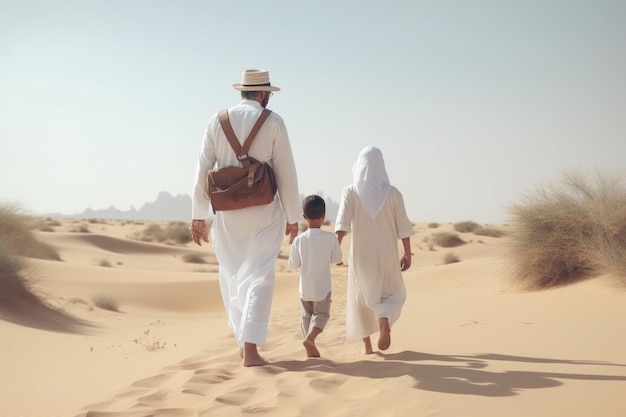 Three generations in Dubai desert safari