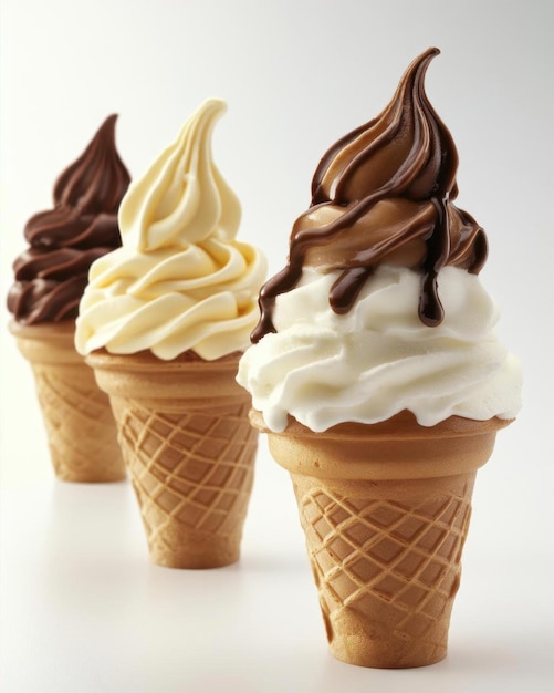 Three Ice Cream Cones