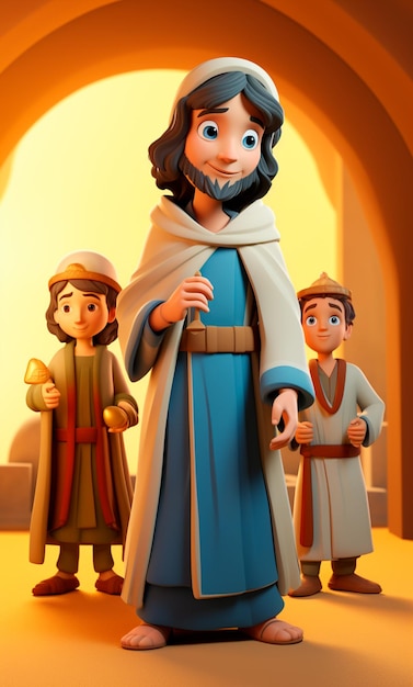 Three Kings 3D Cartoon Character