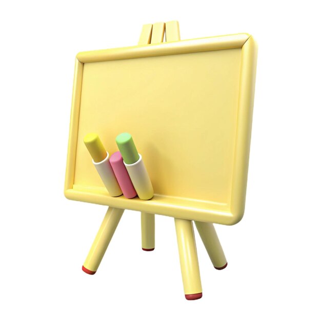 three pencils are lined up in a yellow plastic holder