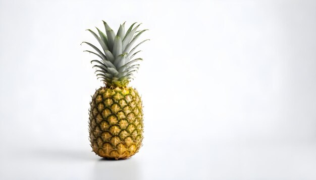 three pineapples are shown on a white background