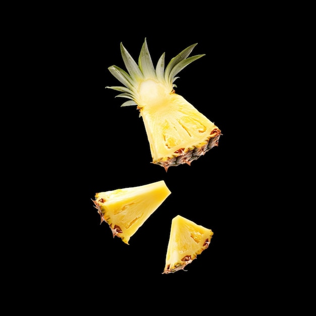 three pineapples with the word pineapple on them