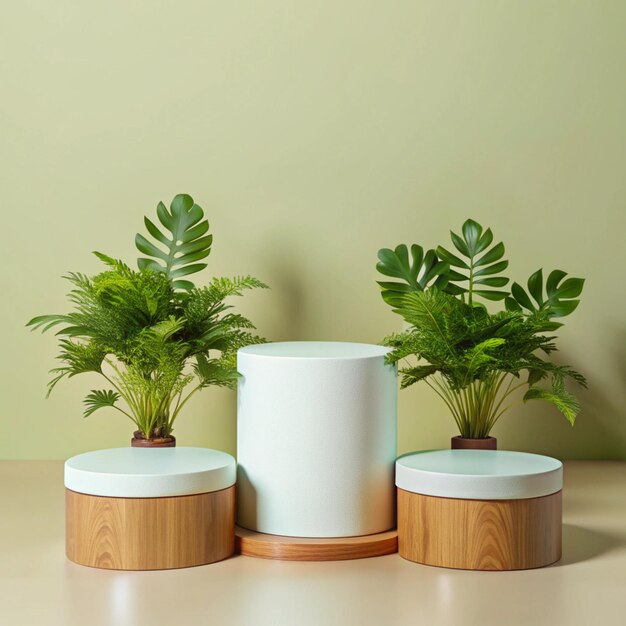 Photo three plants on a table with one that says quot potted quot