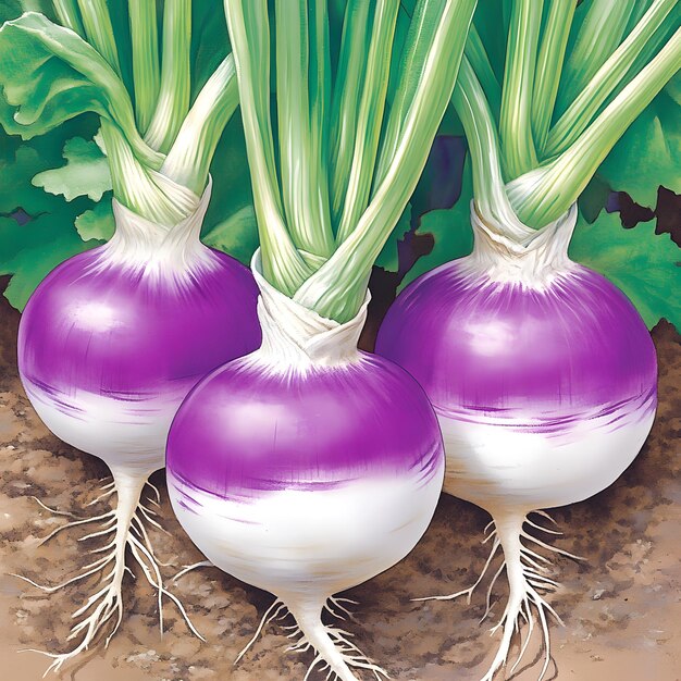 Photo three purple onions with white and purple on them are shown