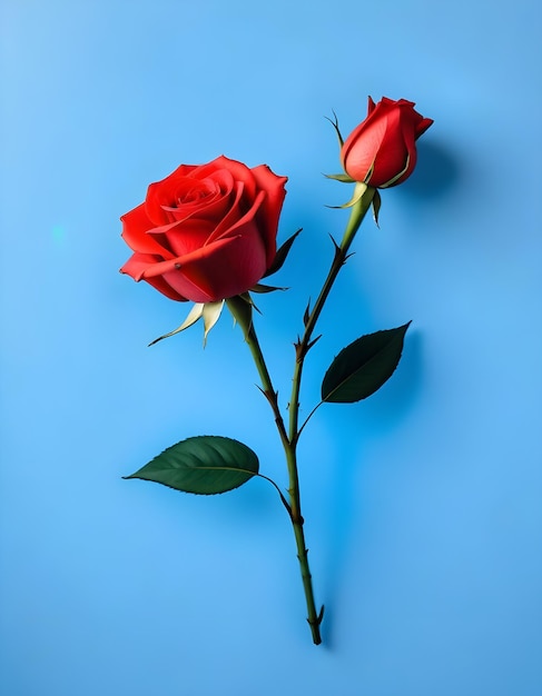 three red roses with one that has the word on it