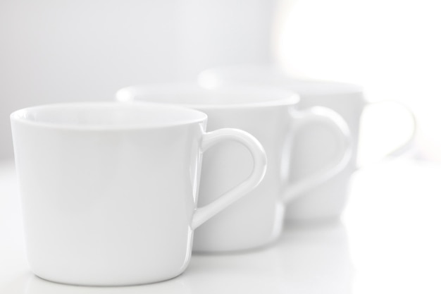 Three tea cups