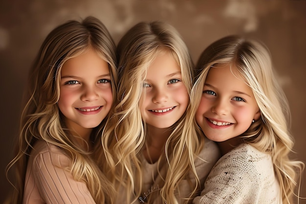 Three Young Beautiful Girls Photograph