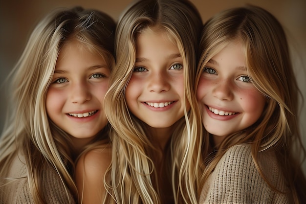 Three Young Beautiful Girls Photograph