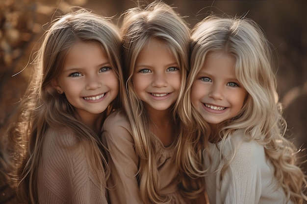 Three Young Beautiful Girls Photograph