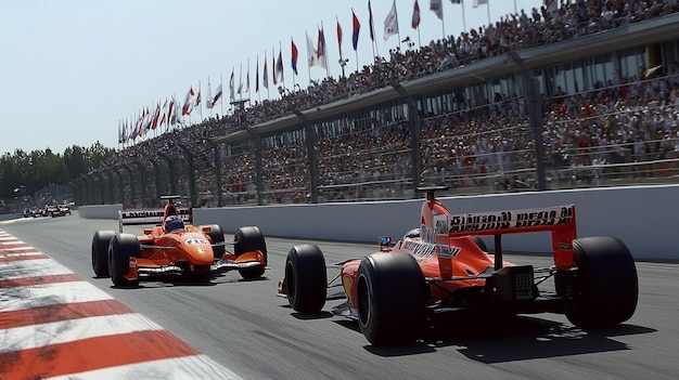 Photo thrilling f1 race moments experience the excitement and speed of formula 1