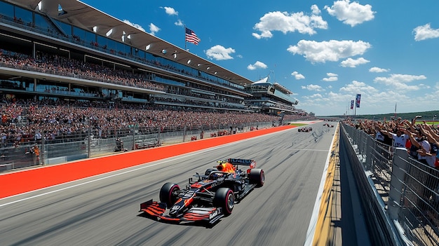 Photo thrilling f1 race moments experience the excitement and speed of formula 1