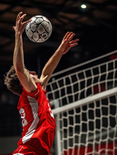 Photo thrilling handball shot at goal