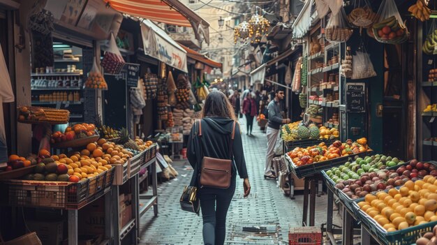 Through winding alleys and bustling markets she navigates with ease her curiosity guiding her