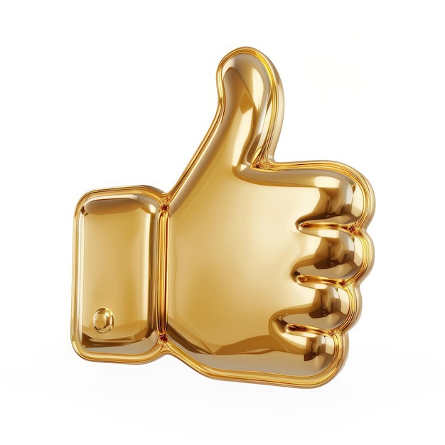 a thumb up with a thumb up in a gold ring