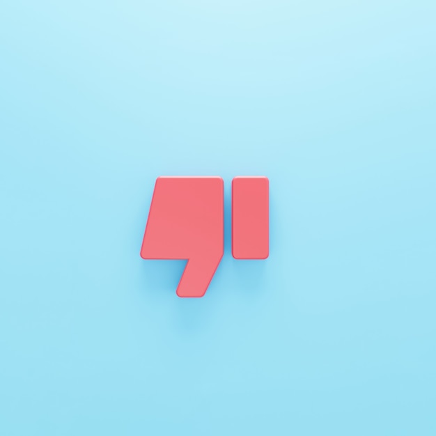 Thumbs down button or dislike button with shadow isolated on pastel blue background