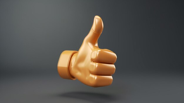 A thumbs up on a background