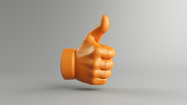 A thumbs up on a background