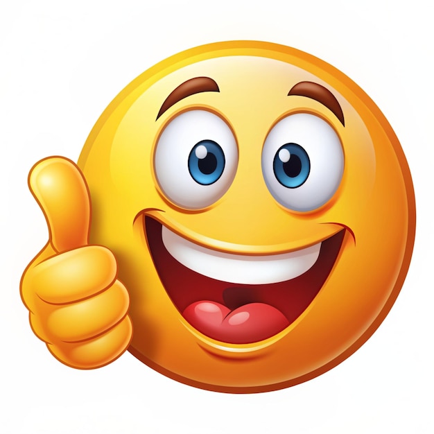 Thumbs up emoticon Vector design of an emoticon showing thumbs up