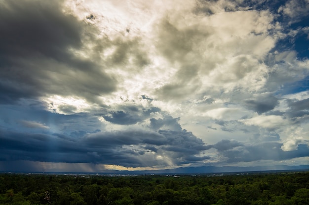 Thunder storm sky Rain clouds