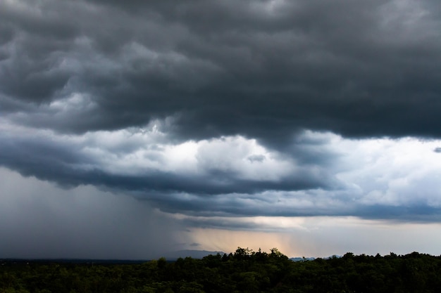 Thunder storm sky Rain clouds