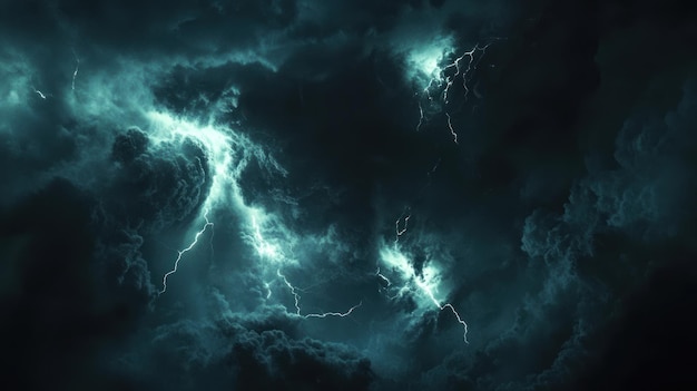 Thunderstorm with Lightning Bolts