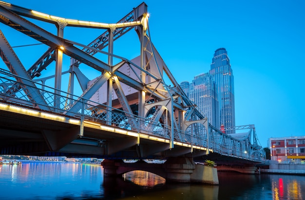 Tianjin City, China, night view