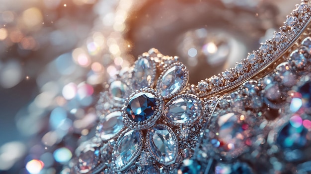 a tiara with diamonds and crystals is adorned with crystals