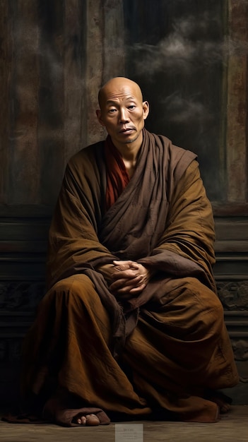 Tibetan Monk in Meditation