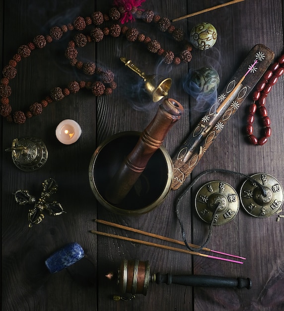 Tibetan religious objects for meditation