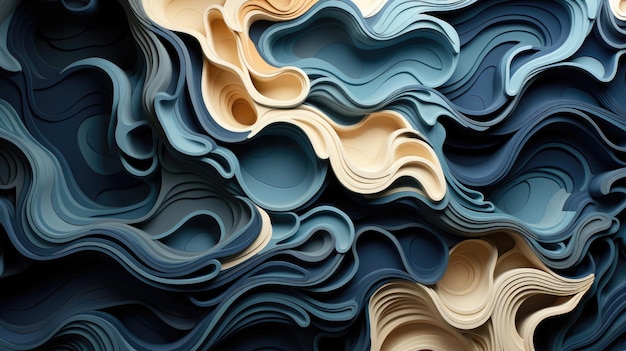 the tidal wave shaped pattern Generative Aithe tidal wave shaped pattern Generative Ai