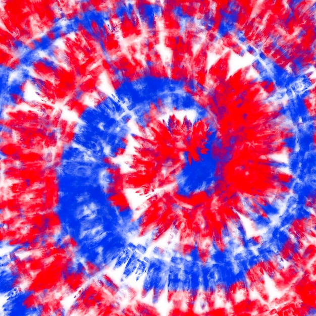 Tie dye american flag background Red and blue color