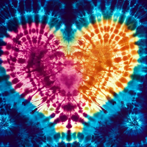 Tie dye background heart shape hippie colorful shirt wallpaper