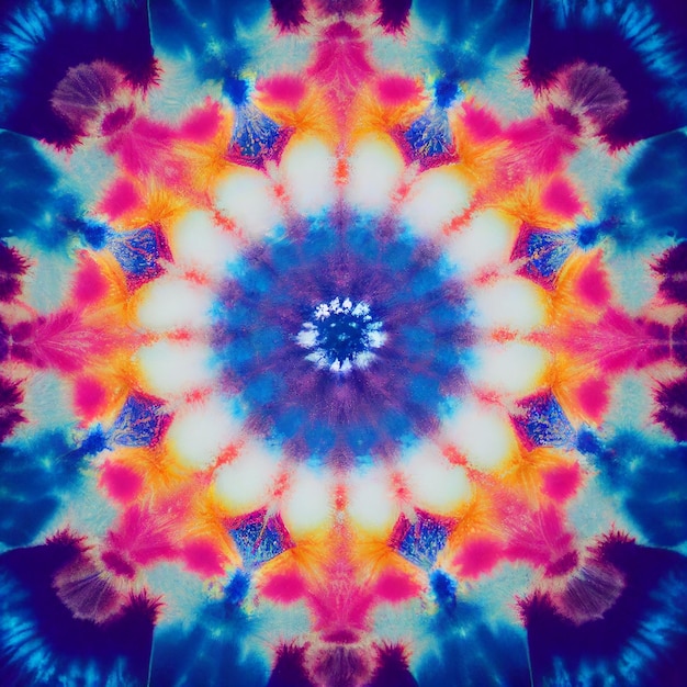 Tie dye mandala background hippie colorful shirt wallpaper