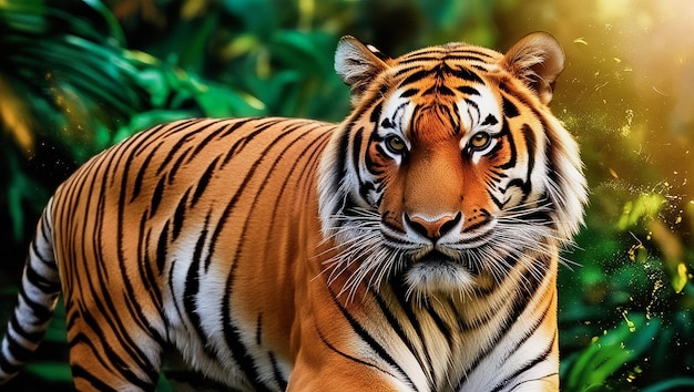 Tiger animal feline predator nature mammal big bengal carnivore fur dangerous