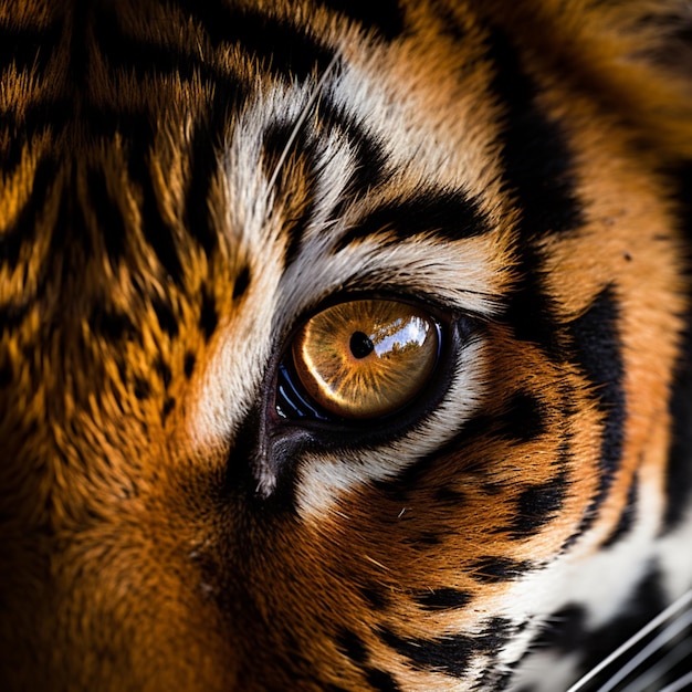 Tiger big terrible red eyes image Generative AI