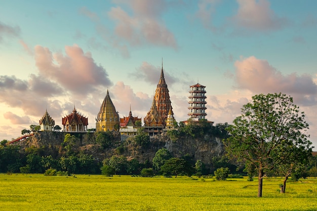 Tiger Cave Temple during twilight time in Krabi