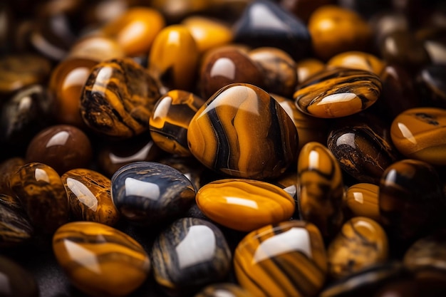 Tiger Eye Stone Background Goldenbrown Tiger Eye stone showcasing its intricate patterns