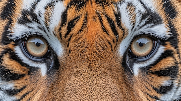 tiger face HD 8K wallpaper Stock Photographic Image