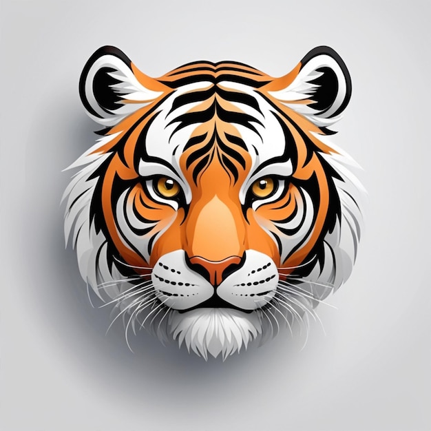 a tiger face with a black background that says tiger on it