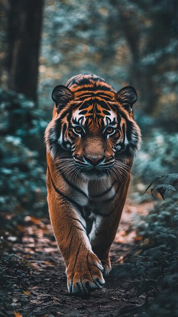 the tiger is a tiger that is on the ground