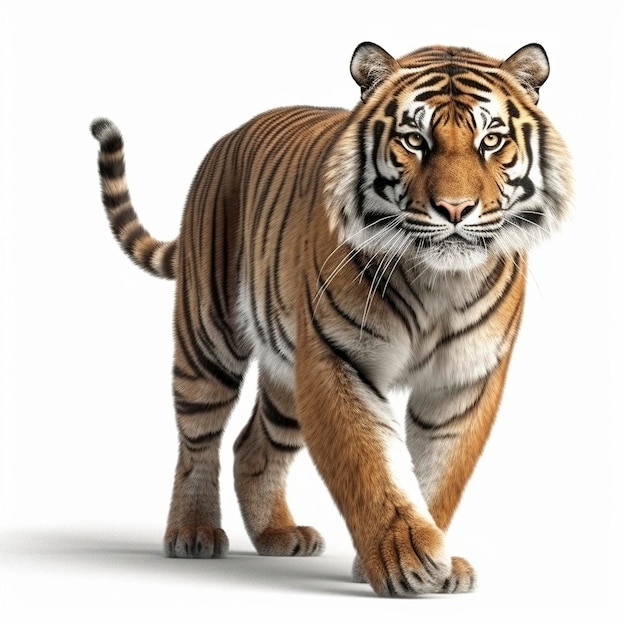 Tiger isolated on white background Generative AI