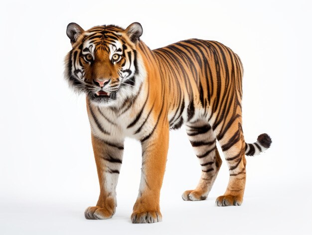 A tiger isolated on a white background