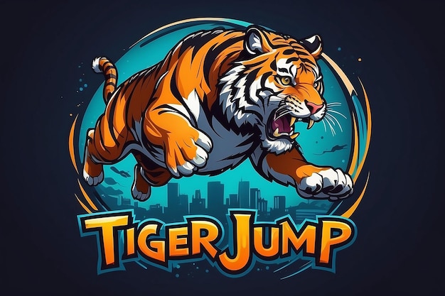 Photo tiger jump logo